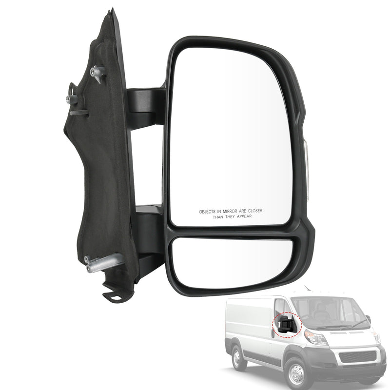 Passenger RH Side Manual Door Mirror for RAM PROMASTER 1500 2500 3500 2014-2023