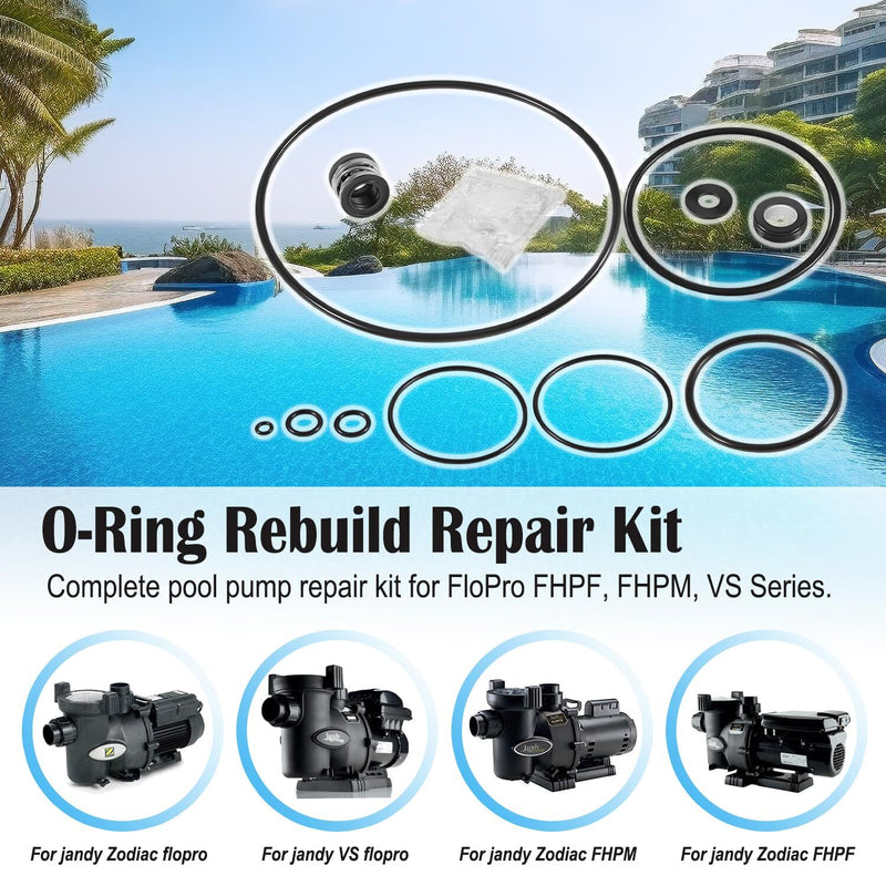 O-Ring Rebuild Repair Kit for Jandy Zodiac FHPF FHPM FloPro Pool Pump