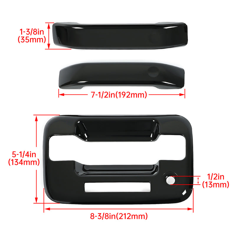 Black Painted Door Handle Covers with Keypad for Ford F150 Crew Cab 2004-2014