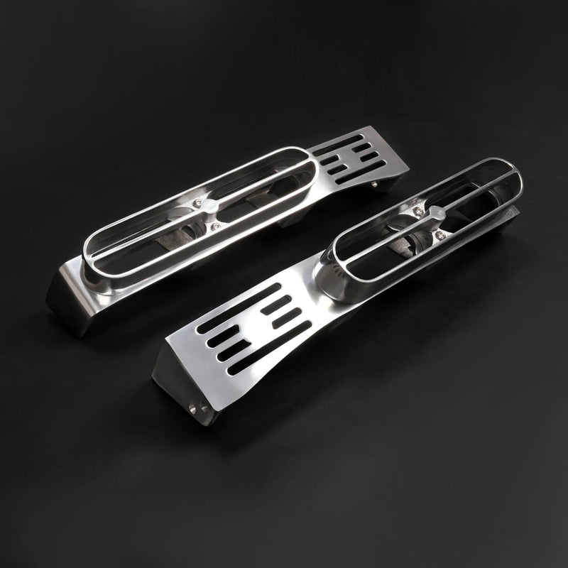 DURAFORCE Silver Front Fender Light Bracket Double JJ Blinker Bar for Peterbilt 389 388