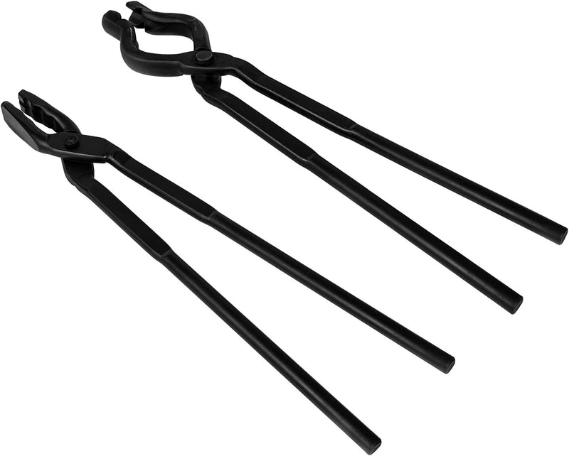 Blacksmith Tongs Set Knife Making Wolf Jaw V-Bit Starter Beginner