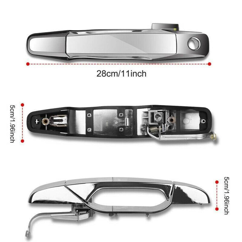 4X Chrome Exterior Door Handle for Chevy Tahoe GMC Yukon Sierra Denali 2007-2013