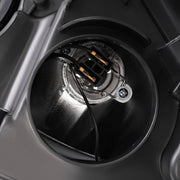 DURAFORCE Black Right Passenger Side Headlight Clear Lens Halogen for Ford Focus 2012-2014