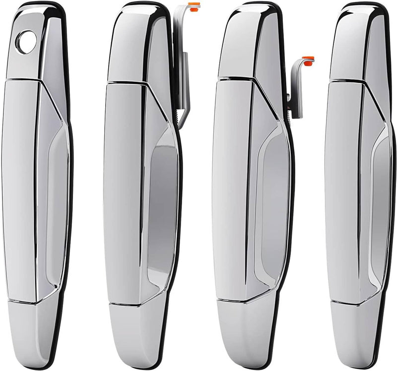 4X Chrome Exterior Door Handle for Chevy Tahoe GMC Yukon Sierra Denali 2007-2013