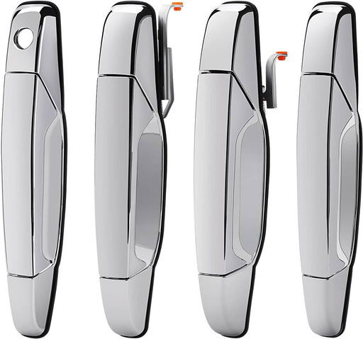 DURAFORCE 4X Chrome Exterior Door Handle for Chevy Tahoe GMC Yukon Sierra Denali 2007-2013