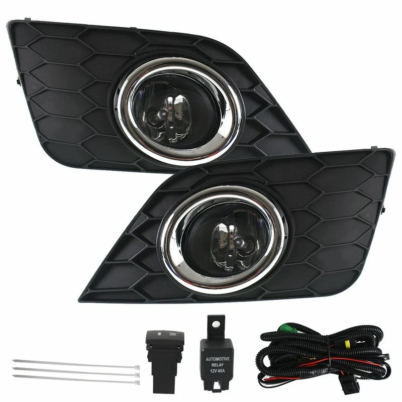 DURAFORCE Fog Light Lamp Bumper Lower Grille W/Sensor Hole New Fit Nissan Sentra 2016-2019