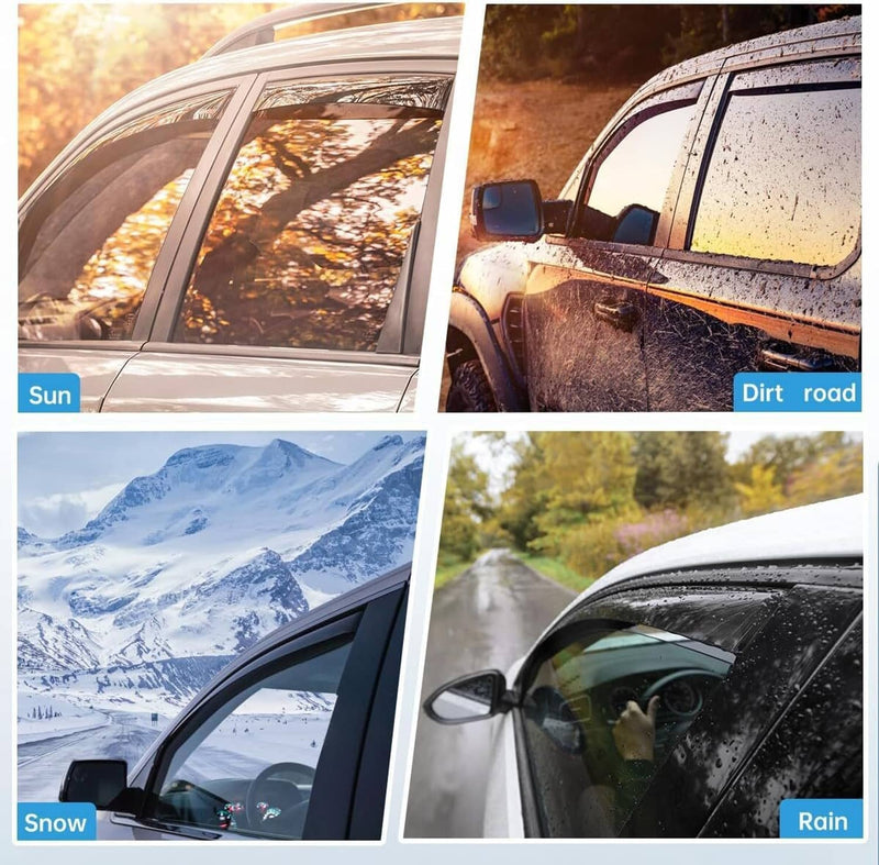 JDM 3D Mugen Style Window Visors Rain Guards for Toyota Camry 2018-2024