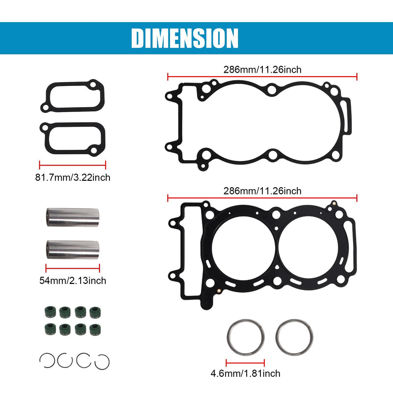 93mm Cylinder Gasket Piston Kit 3023156 for Polaris 1000 RZR XP ATV 2014-2018