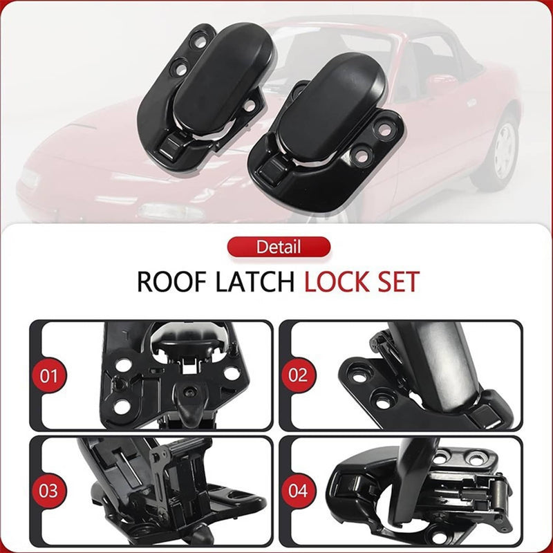 Soft Top Convertible Roof Latch Lock Set Left & Right for Mazda Miata 1990-2003