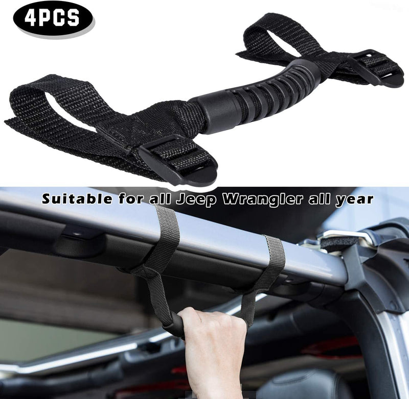 Roll Bar Grab Handles for Jeep Wrangler TJ JK JKU JL JLU 1955-2021