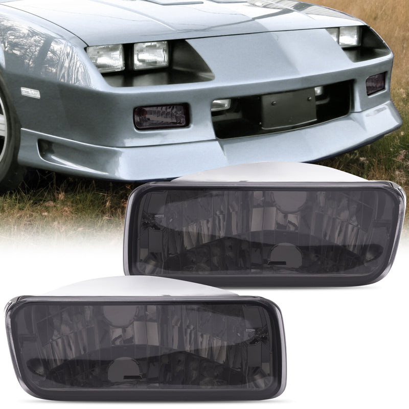 Smoke Lens Bumper Turn Signal Light Assembly for Chevy Camaro 1985-1992