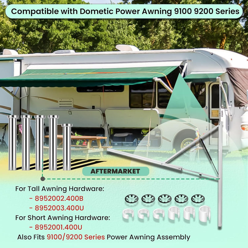 8952002.400B Awning Arm Pin Fasteners Kit for Dometic 9100 9200 Power Awning