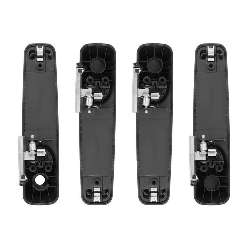 Outside Door Handle for Dodge Ram 1500 2009-24 2500 2011-24 Black Silver 4Pcs