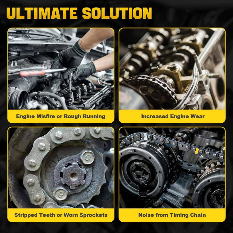 Timing Chain Kit Water Pump for Ford Lincoln MKX MKS Taurus Edge Flex 3.5L 3.7L