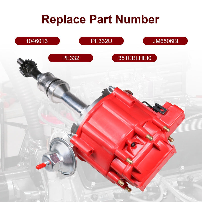 HEI Distributor for Ford 429 400 460 351C 351M with Module 65,000 KV Coil
