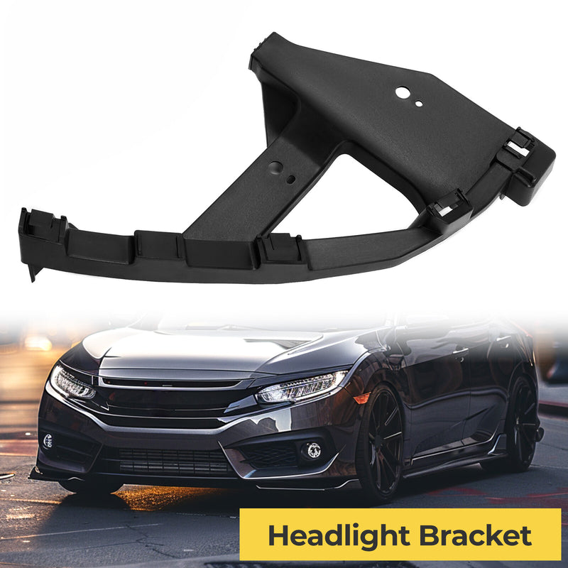 Headlight Bracket for Honda Civic 2016-2021 LH Left Mount Retainer PP Black