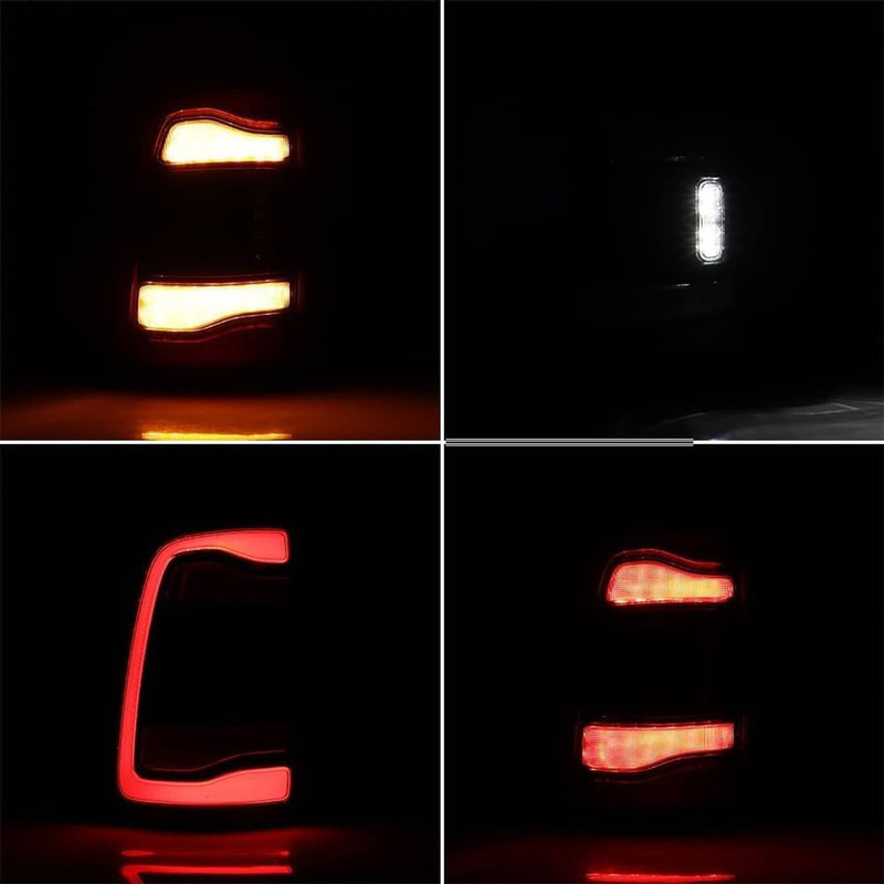 2x Black Bezel LED Tail Lights w/Blind Spot for Dodge RAM 2500 3500 2019-2024