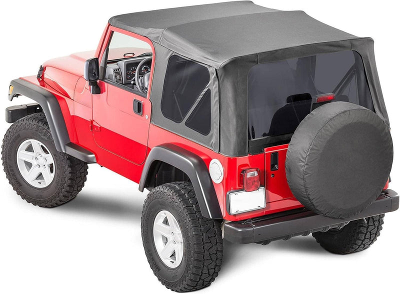 4Pcs Jeep Wrangler TJ Premium Rear Soft Top Upper Skins for 1997-2006 Jeep