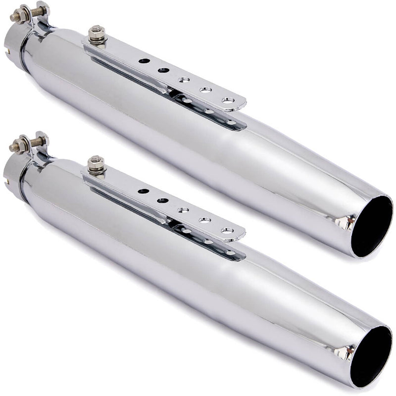 Universal Motorcycle Exhaust Pipe Muffler for Cafe Racer Bobber Chopper 2Pcs