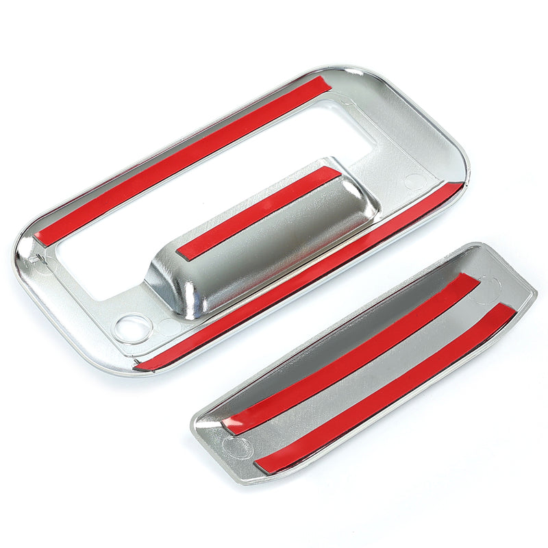 Chrome Outside Tailgate Handle Cover Overlay for Ford F-150 F150 4 Door 2004-14