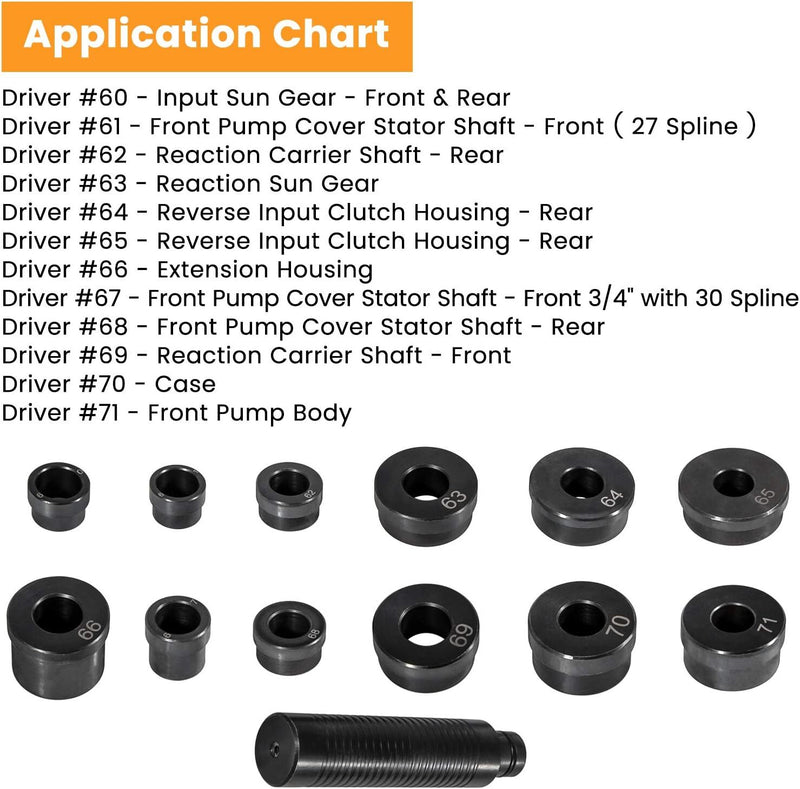 T-0220-700R4 Bushing Driver Kit Tool for GM 700-R4 4L60 4L60E 4L65E Transmission