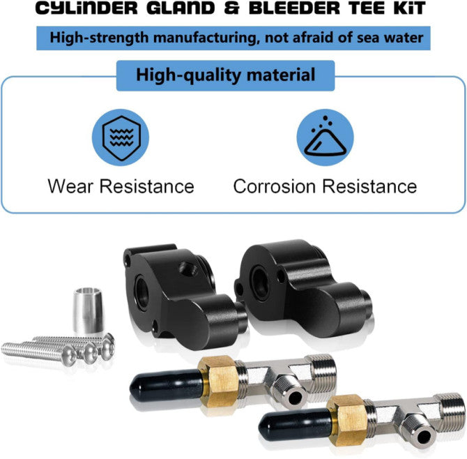 HP4600 Gland Kit HF4202 Bleeder Tee Kit for Baystar Hydraulic Steering Cylinder