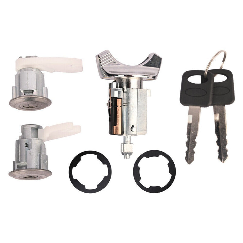 Ignition and Door Lock Cylinder Set Keyed Alike for 1992-1996 Bronco F-150 F-250