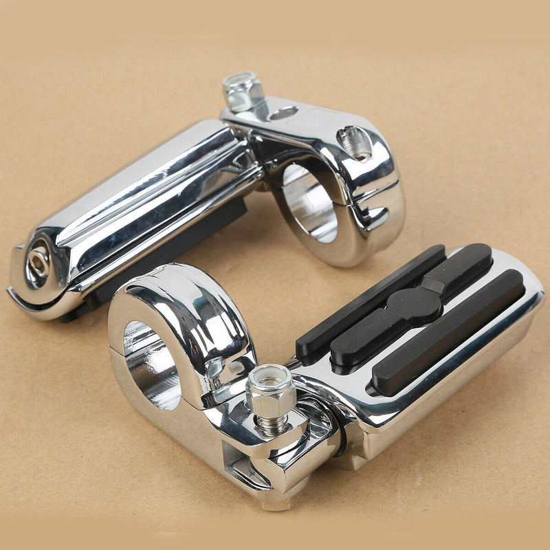 1.25" Engine Crash Bar Footpegs Foot Pegs for Harley Road Glide Softail Suzuki