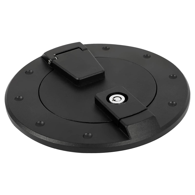 DURAFORCE Locking Fuel Door Gas Tank Cap Cover Aluminum Black For Hummer H2 2003-2009