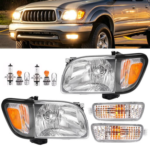 DURAFORCE Headlights Corner Signal Lights Bumper Lamp for Toyota Tacoma 2001-2004 Bulbs