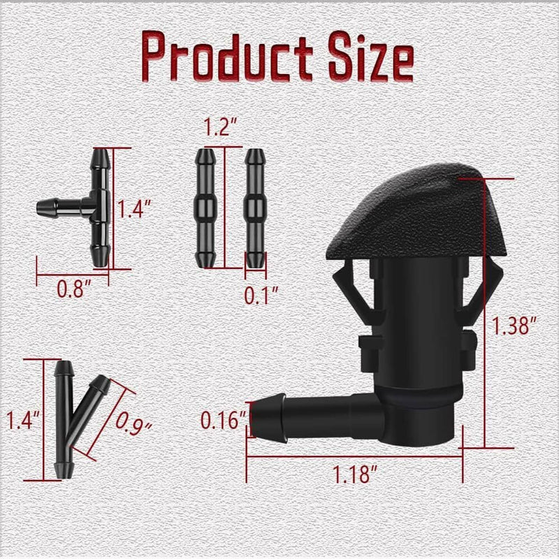 76810-SZA-A01ZA Windshield Hood Nozzle Wiper Spray Kit for Honda Pilot 2009-2015
