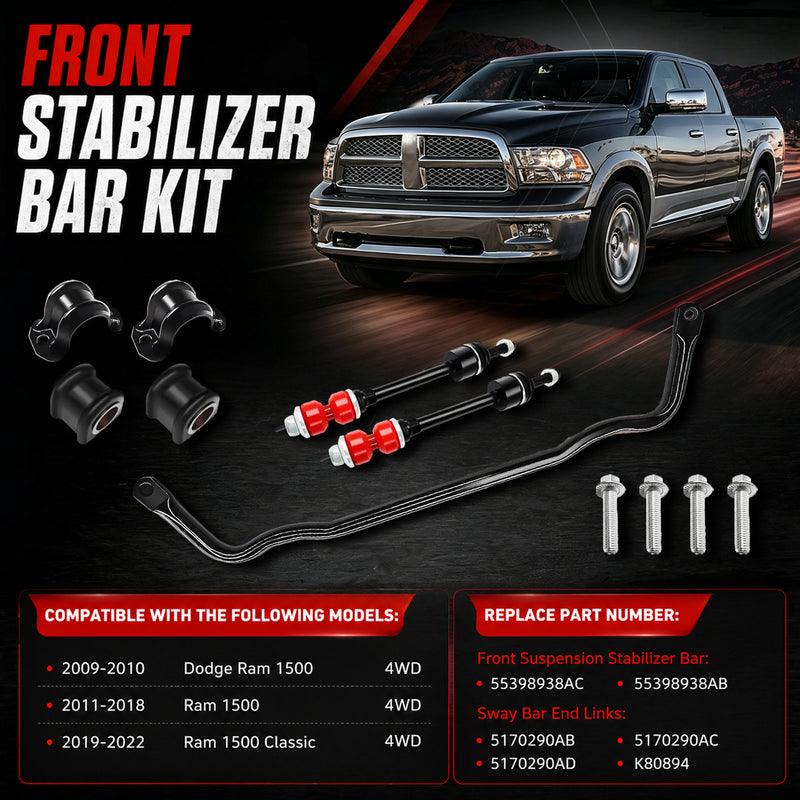 Front Stabilizer Bar Kit K80894 Sway Bar Links 55398938AC
