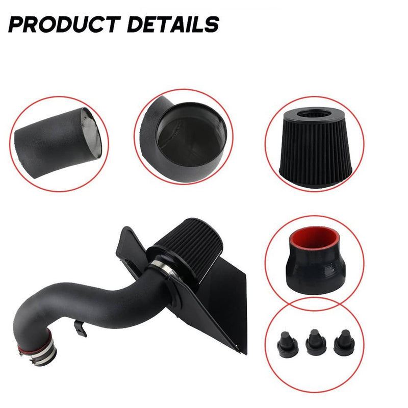 Cold Air Intake Heat Shield Kit with Filter for VW Golf GTi R 1.8T 2.0T