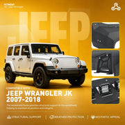 DURAFORCE Steel Armor Windshield Frame Cover Visor Cowl w/LED for Jeep Wrangler JK 2007-18
