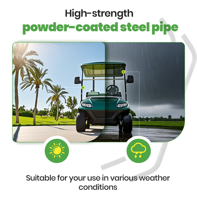 Black Golf Cart Steel Front Roof Support Strut Kit for Advanced EV for ICON