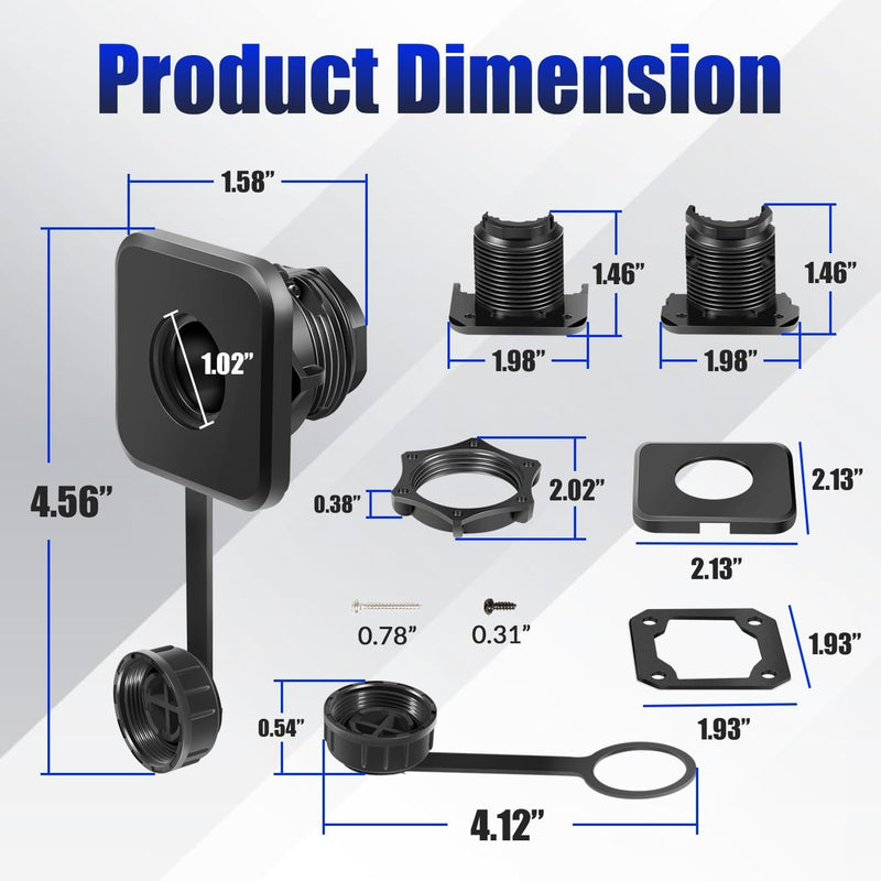 Bulkhead Connector Kit Quick Connect Disconnect for LiveScope 010-13350-00