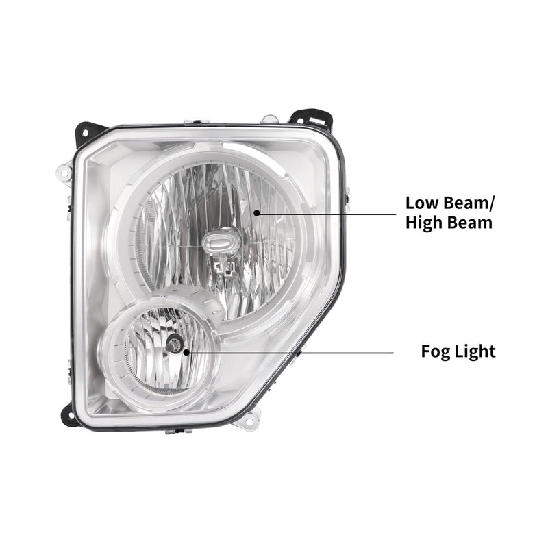DURAFORCE #CH2502196 Headlight Driver Side With Fog Light for Jeep Liberty 2008-2012 LH
