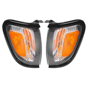 DURAFORCE White Headlights & Black Corner Light for Toyota Tacoma 2001 2002 2003 2004 4Pcs