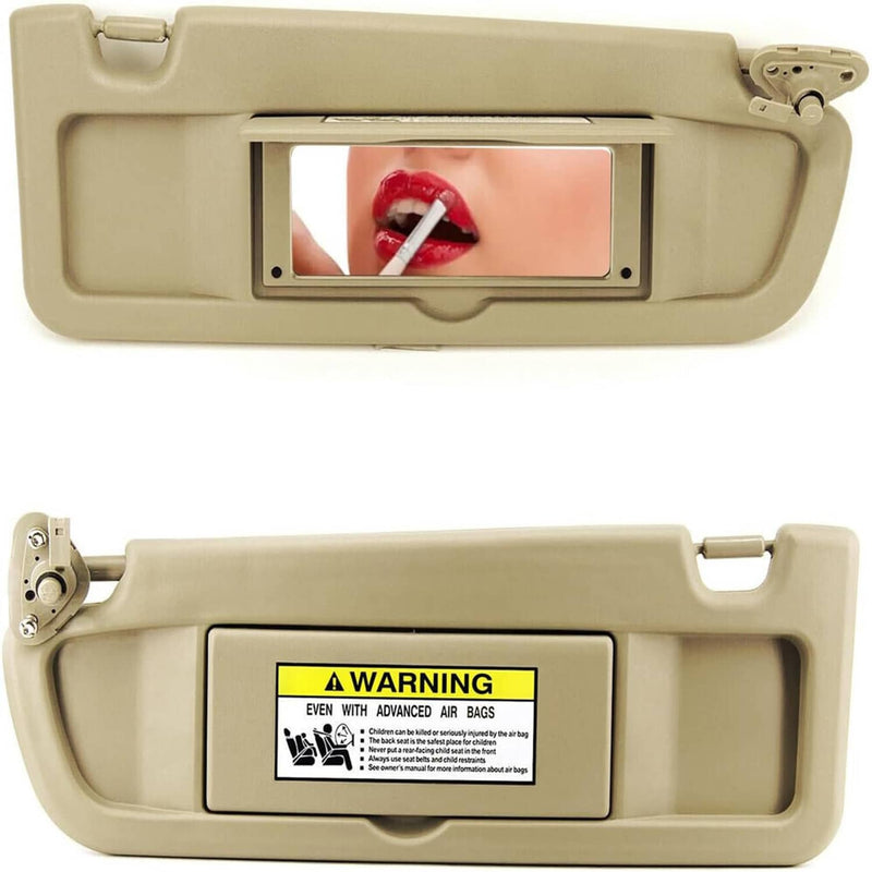 Beige Sun Visor Left and Right Kit for Honda Civic 2006-2011 1 Set