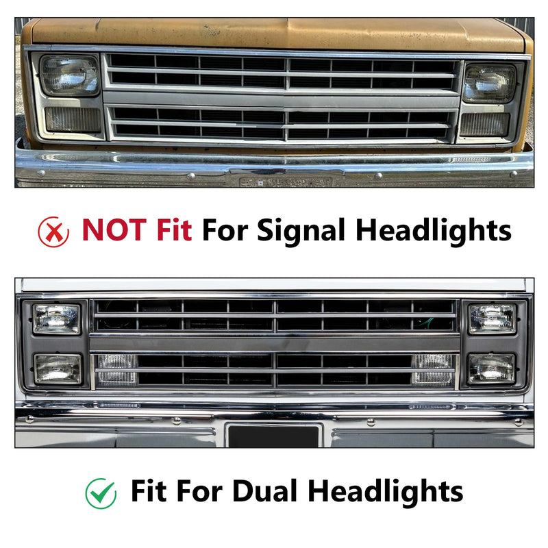 Headlight Doors Bezels for Chevy GMC C K Series 1985-1987 Driver Passenger RH LH
