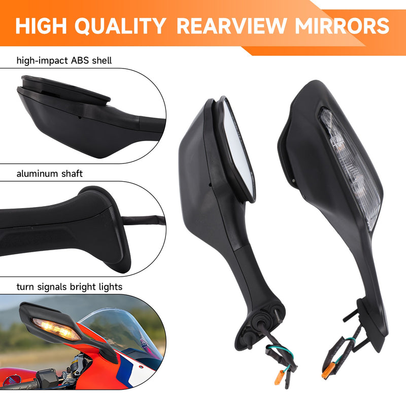 LED Turn Signal Mirrors for Honda CBR1000RR 2017-2024 2025 Rear Left Right