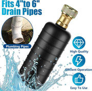 DURAFORCE Large Drain Cleaning Bladder Fits 4" To 6" Pipes Rubber Unclogger