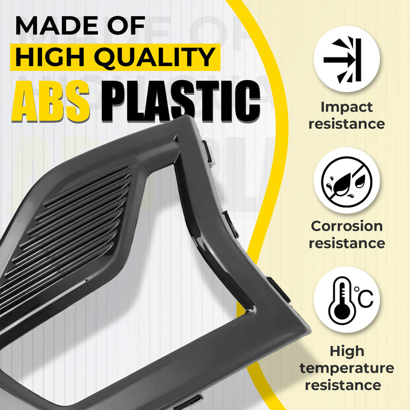 Front Bumper Fog Light Lamp Grille Covers Bezel Trim for Ford Fusion 2019-2020