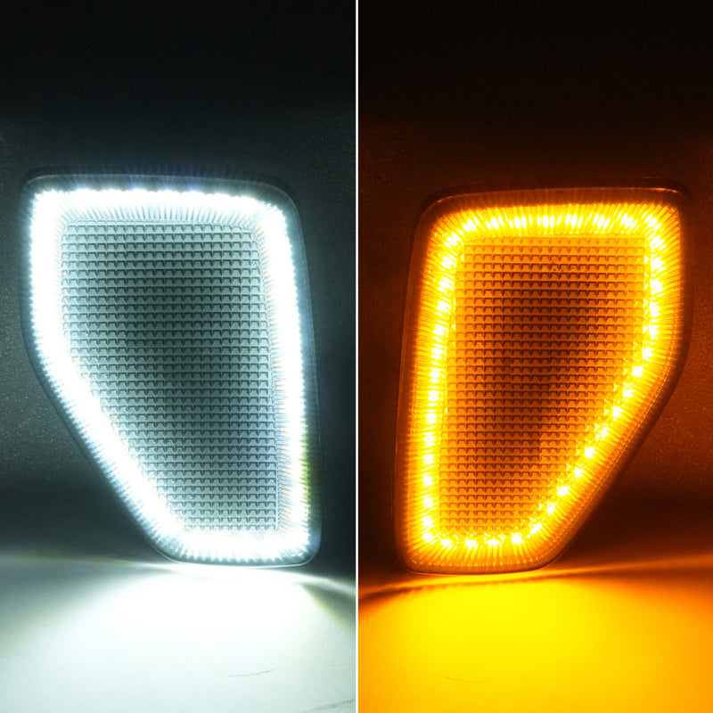 Smoked Full LED Front Fender Side Marker Lights for Hummer H3 05/06-10 H3T 09-10