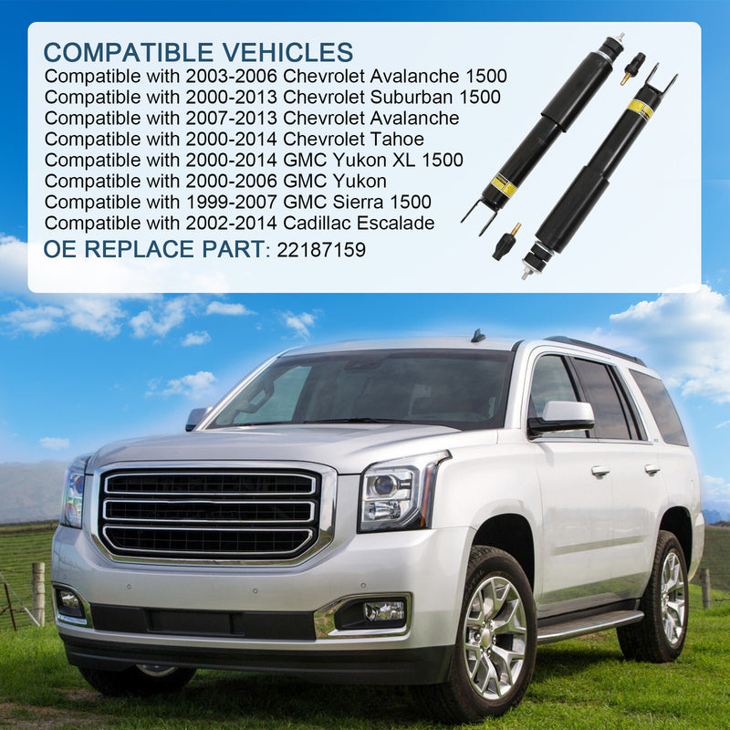 22187157 Front Air Shock Set 2 Left Right for Cadillac Escalade Quality