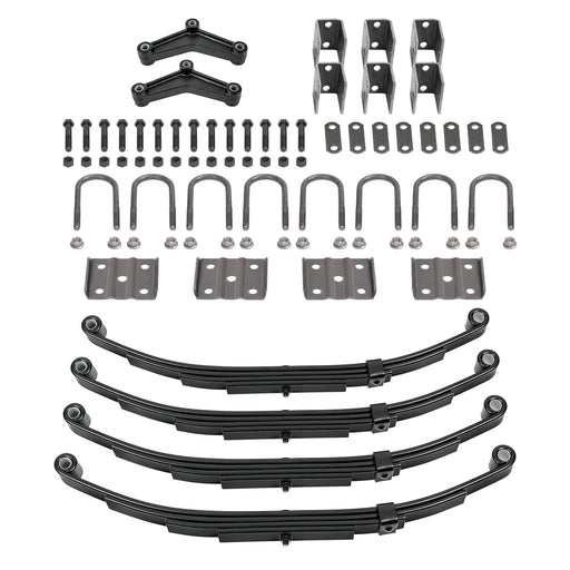 DURAFORCE Tandem Trailer Axle Suspension Kit U-bolt Hanger 4 Leaf Springs Equalizer
