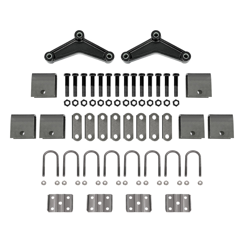 Tandem Trailer Axle Suspension Kit U-bolt Hanger 4 Leaf Springs Equalizer