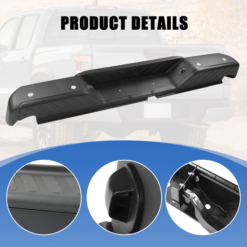 Rear Steel Step Bumper Assembly with Sensor Holes for Nissan Frontier 2013-2021