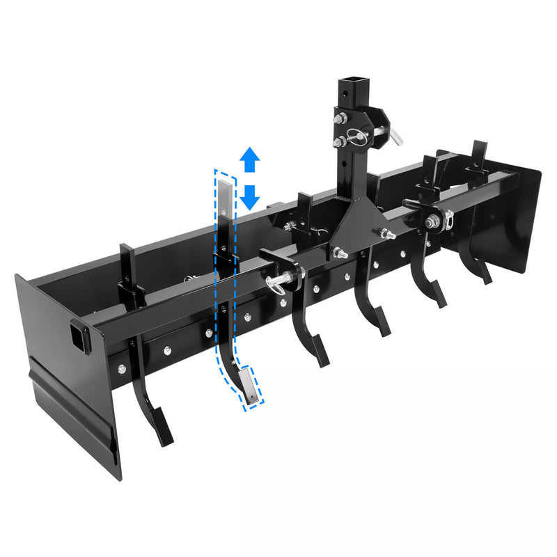 55" Tow Behind Box Scraper Blade Three-Point Quick Hitch for Cat 0 Cat 1
