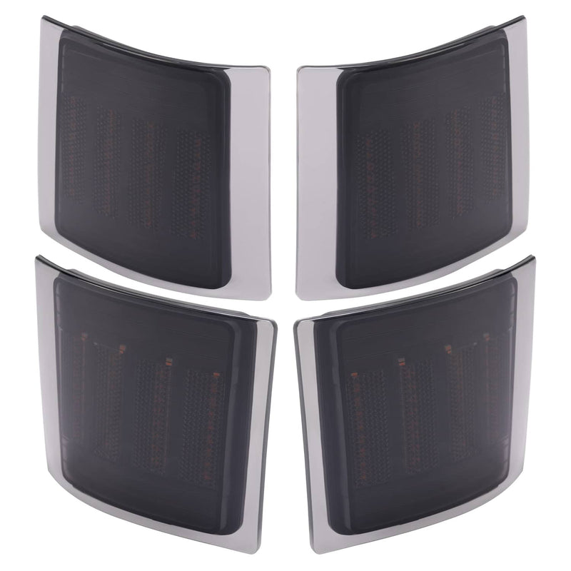 DURAFORCE Smoke Sequential LED Corner Marker Lights for Chevy C/K 1500 2500 1994-1999 4PC